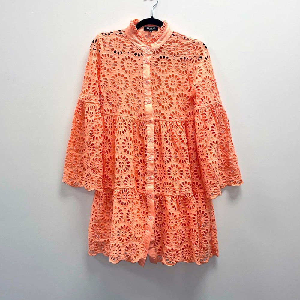 “Beulah” Size Small Babydoll Eyelet Shirtdress